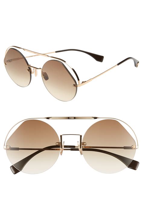 fendi semi rimless sunglasses|Women's Designer Sunglasses .